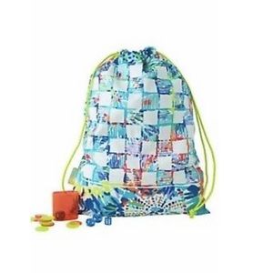 Drawstring backpack and game board
